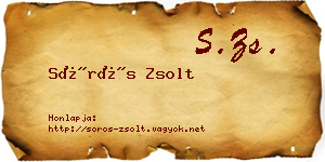 Sörös Zsolt névjegykártya